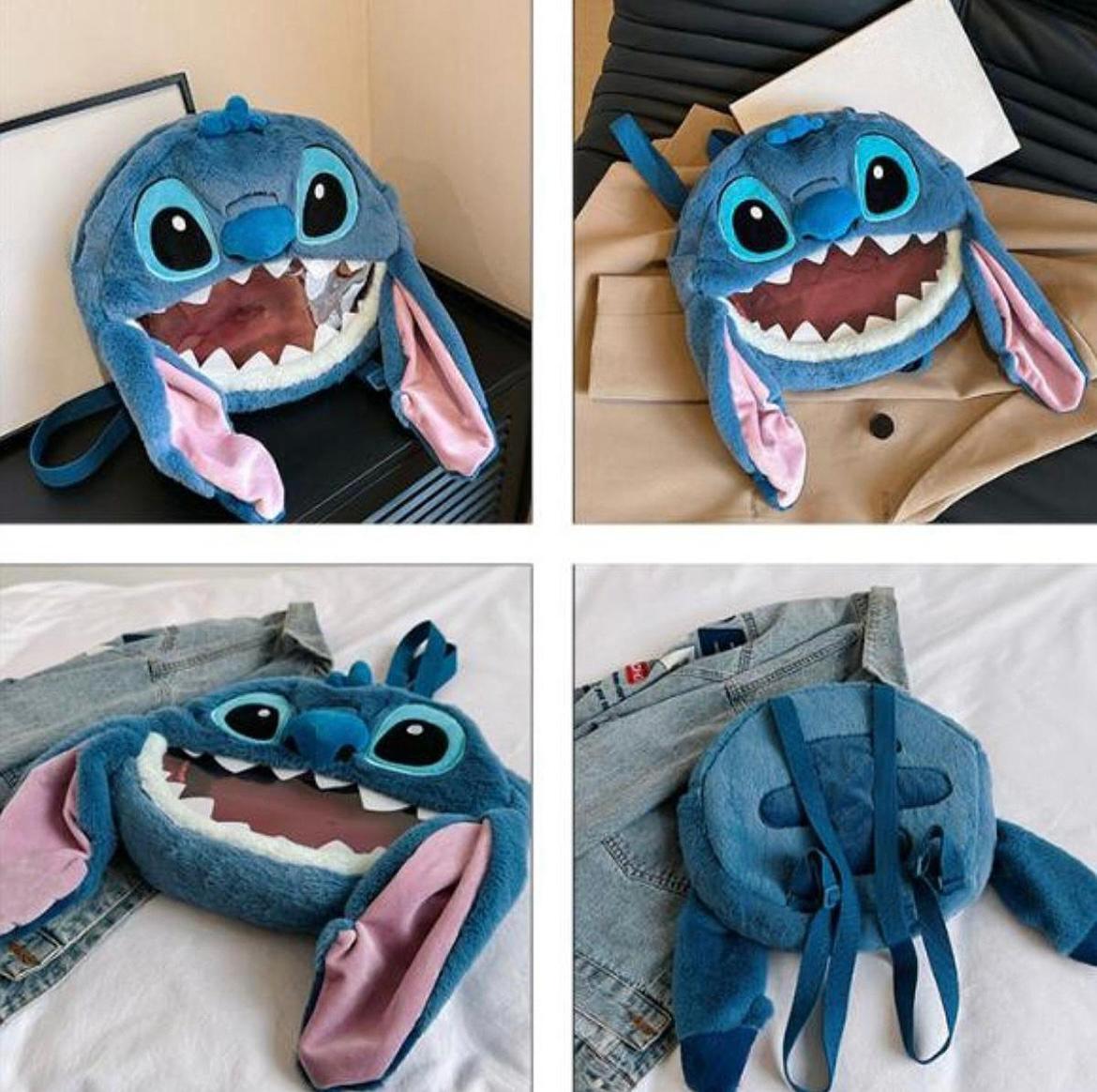 Miniatura 4 de MORRAL MALETA CARA STITCH FELPA ESCOLAR